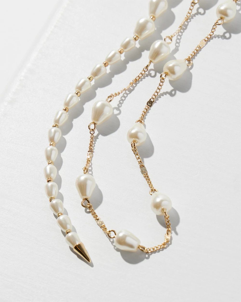 White house black market pearl necklace top